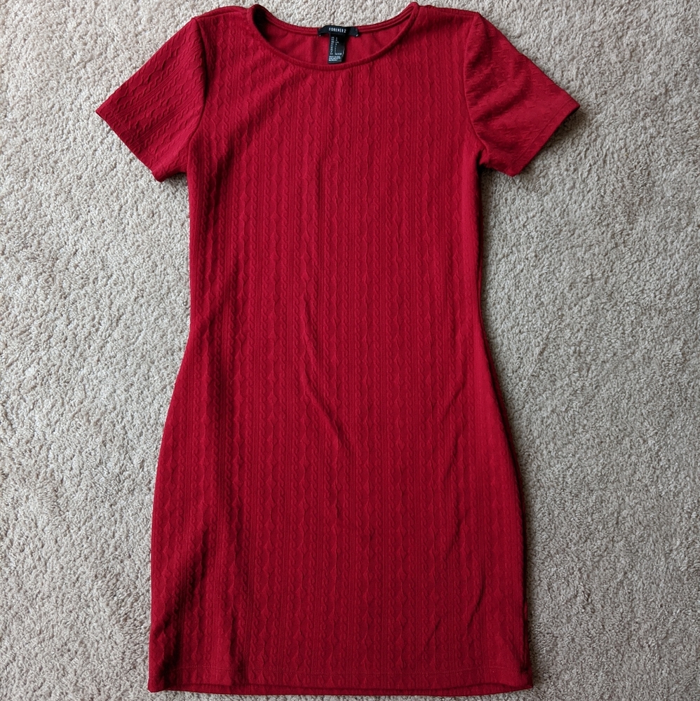 Forever 21 large red bodycon dress